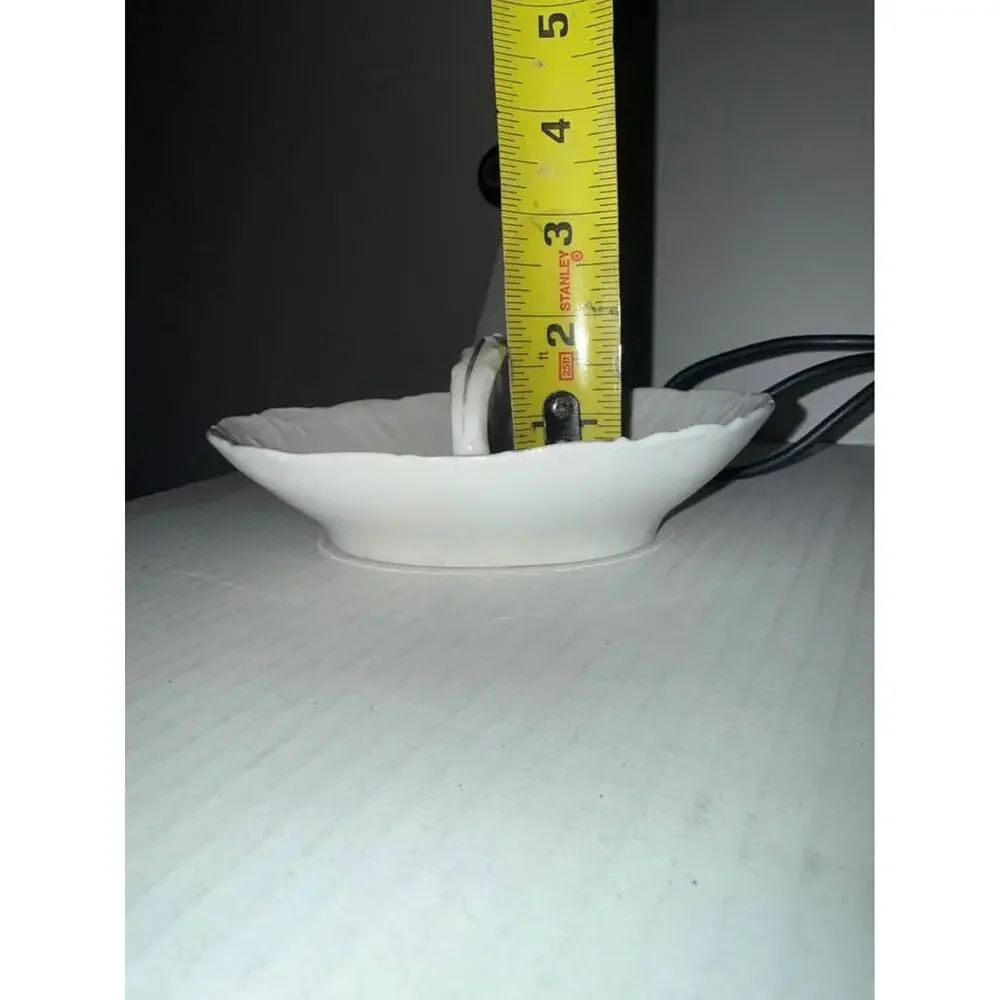 Vintage Fine China Basket With Handle, colored flower Pattern
